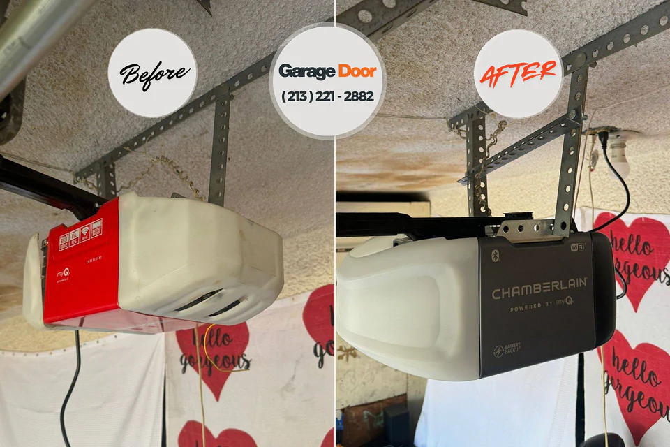 Before and after: garage door repair Slatington, PA